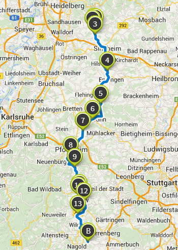 clicca per andare alla cartina dettagliata su  www.Komoot.de